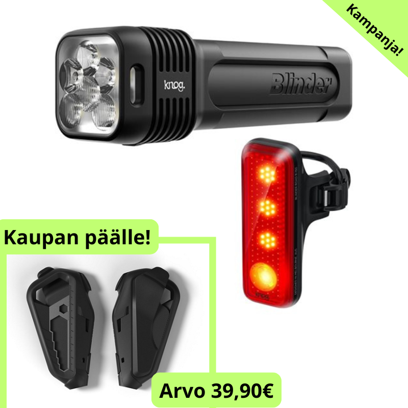 Knog Blinder 1300 & Blinder R150 set, etu- ja takavalo